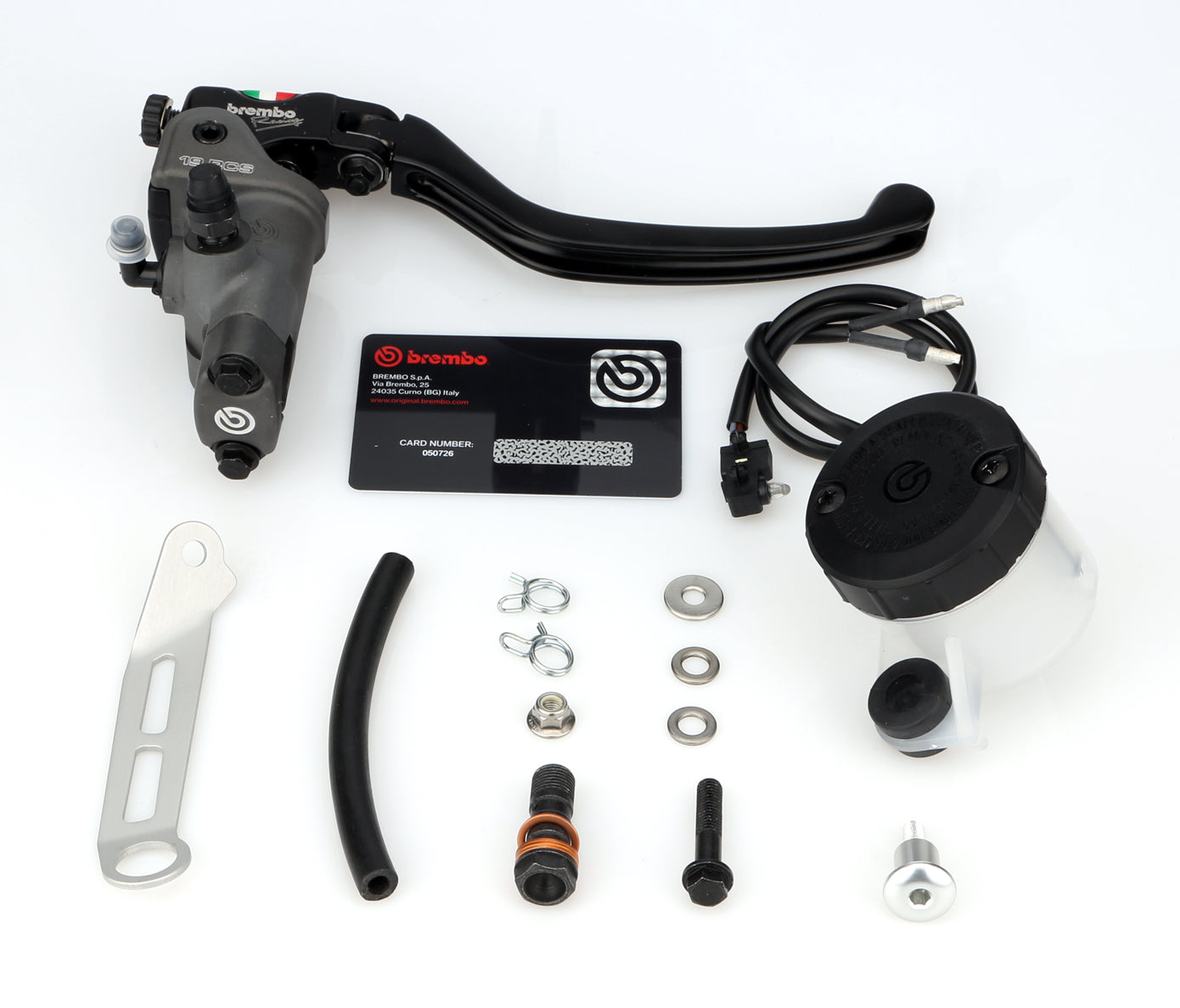 Brembo 19RCS Brake Master Cylinder (110A26310) and Reservoir Kit (110A26385)