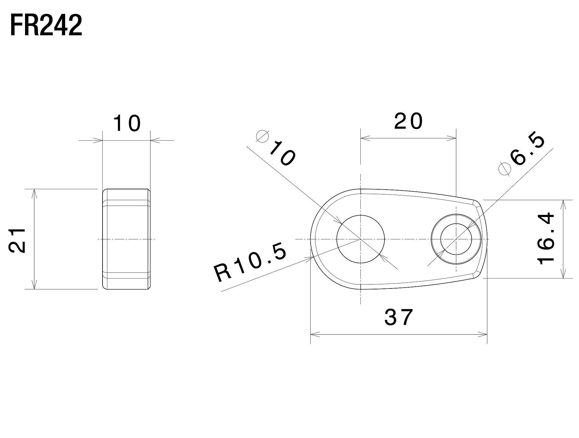 Rizoma Indicator Mounting Adapters For Front Turn Signals FR242B