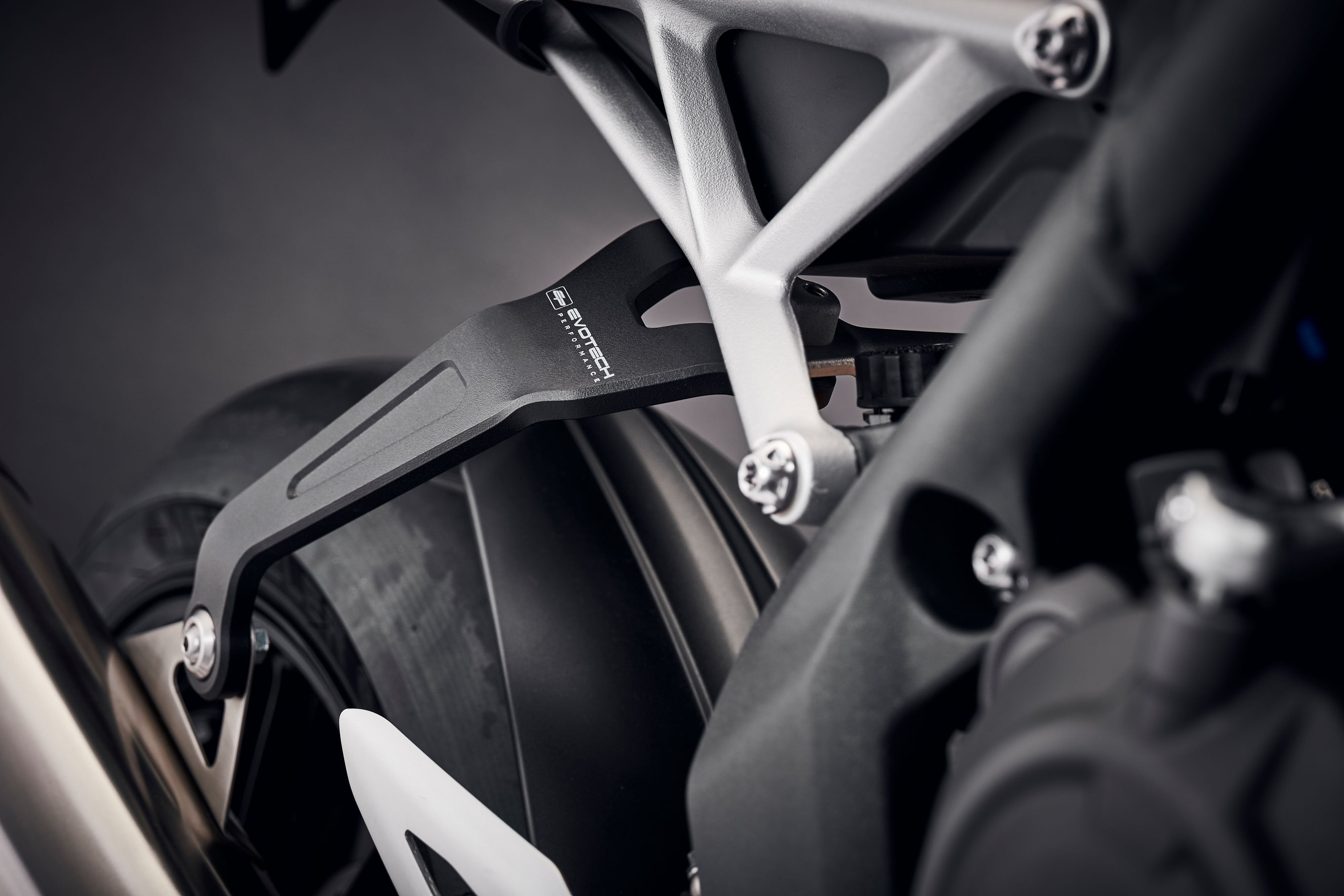Evotech Triumph Speed Triple 1200 RS Black Exhaust Hanger (2021 - 2024)