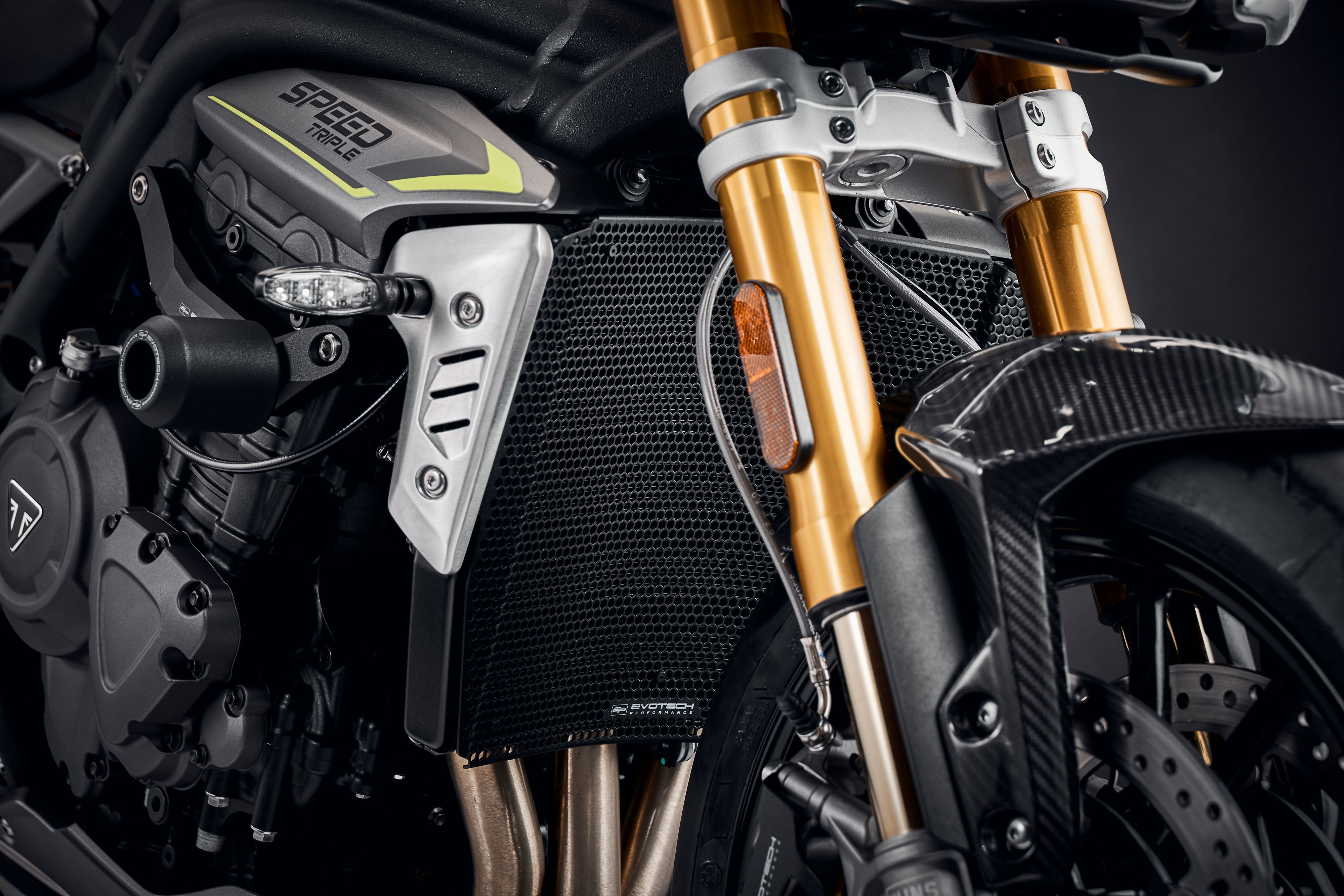 Evotech Radiator Guard (Black) - Triumph Speed Triple 1200 RS (2021 - 2024)