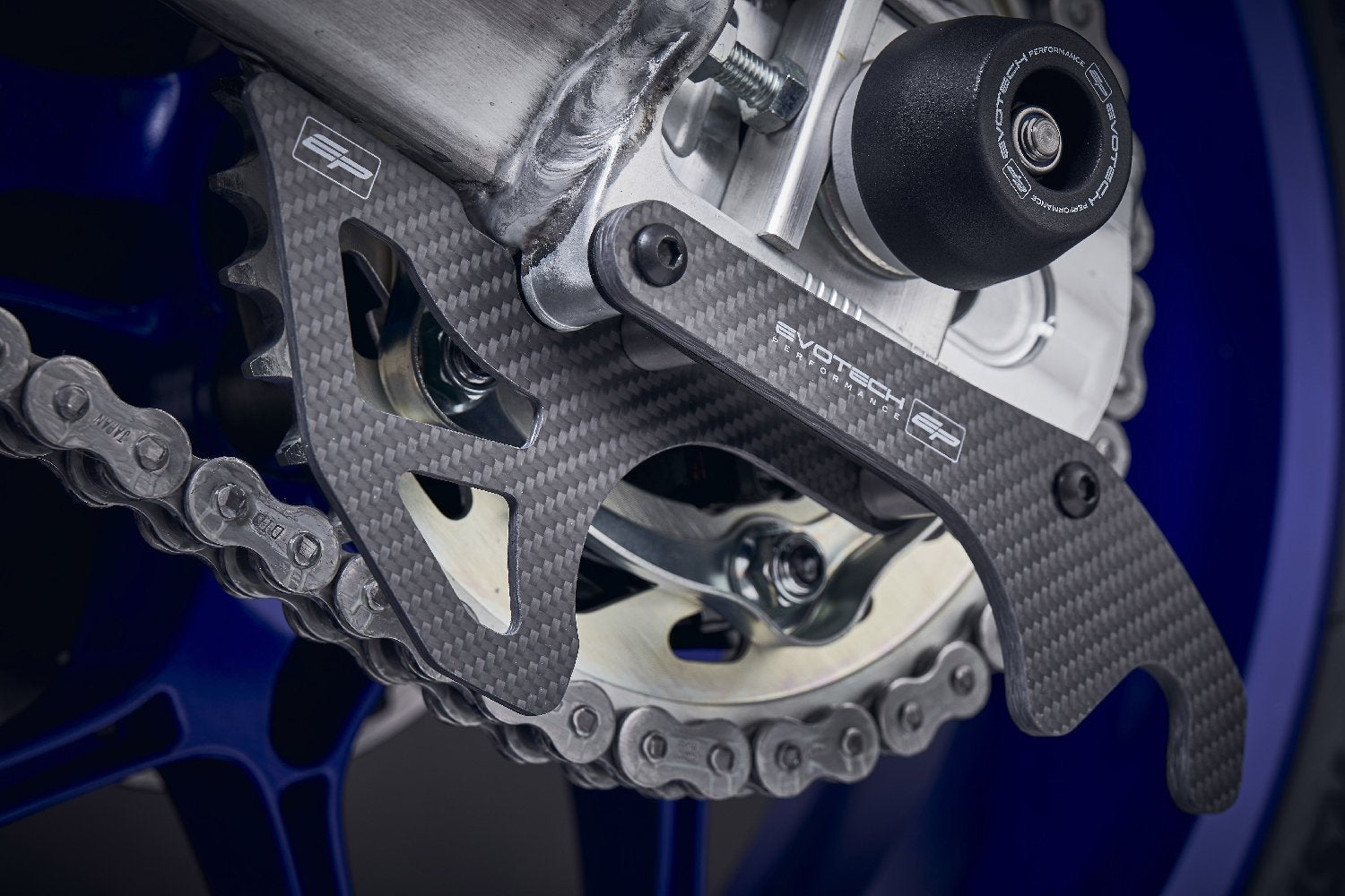 Evotech Carbon Fibre Toe Guard / GP Style Paddock Stand Plates - Yamaha YZF-R1 (2015 - 2019)