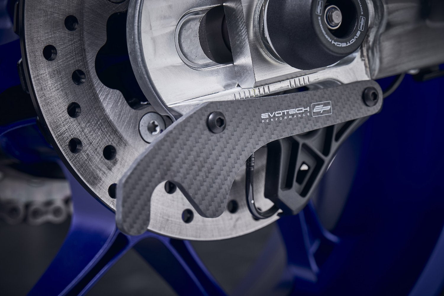 Evotech Carbon Fibre Paddock Stand Plates - Yamaha YZF-R7 (2022 - 2025)