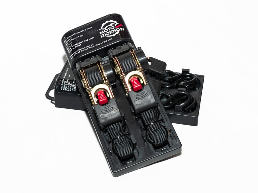 AU STOCK Automatic Retractable Ratchet Tie Down Strap With S hooks Quick Release