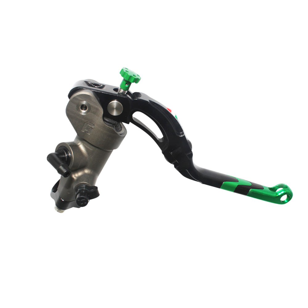 Accossato Brake Master Cylinder CNC 19x19 with green Revolution lever