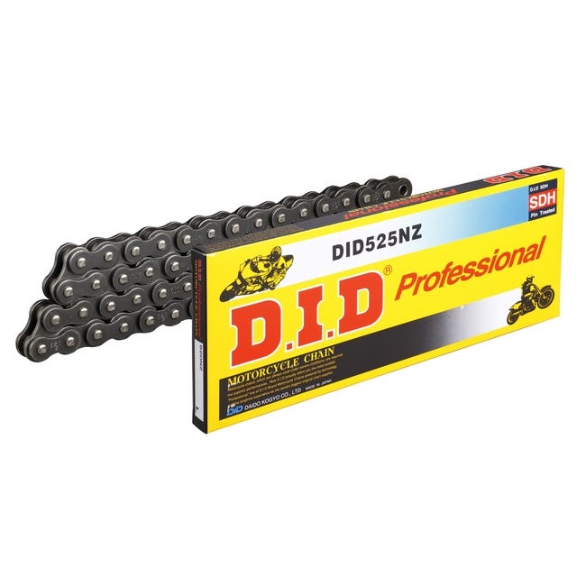 DID #525 NZ Super Non O-Ring EX/HD 124L FJ - Clip BK