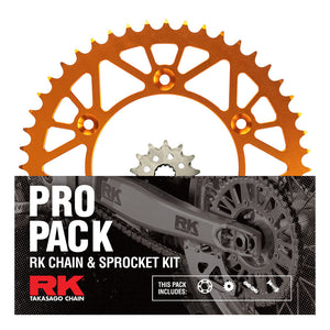 RK Racing Chain & Sprocket Kit Gold/Orange 13/52