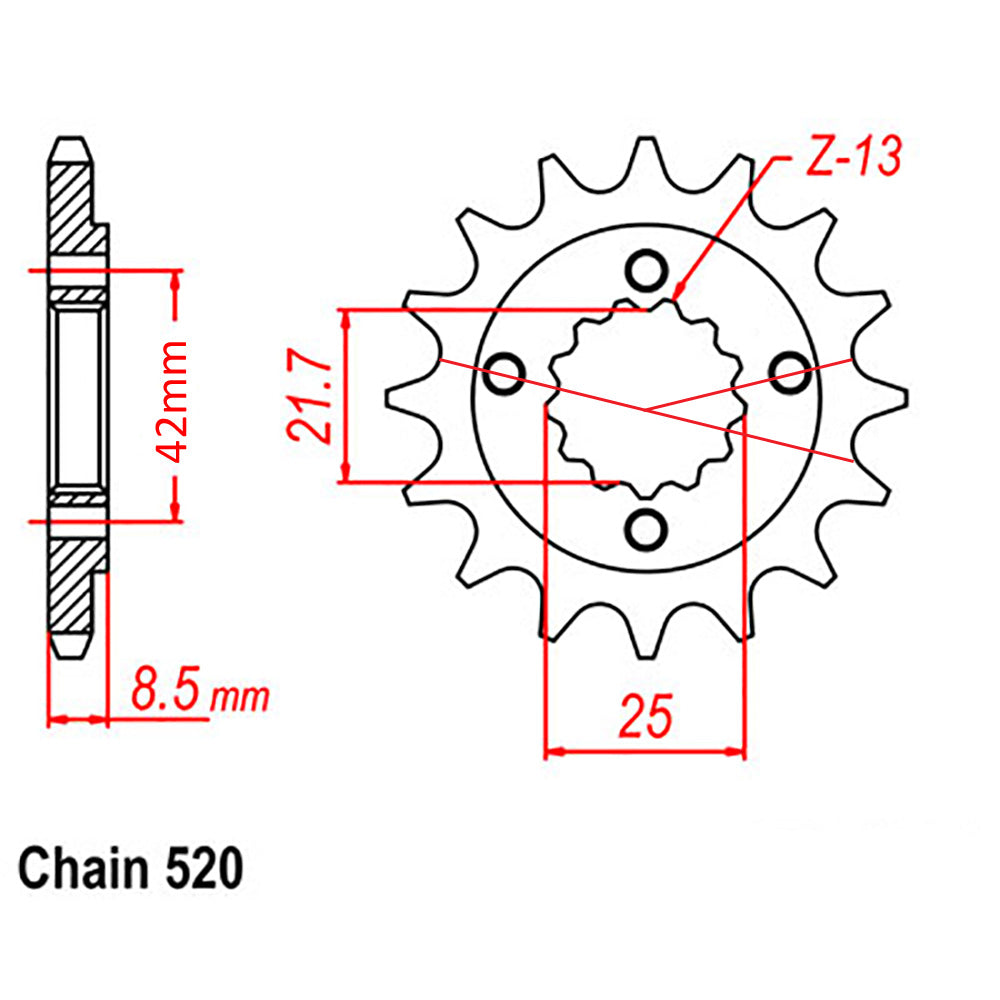 Front Sprocket HONDA KAWASAKI 520