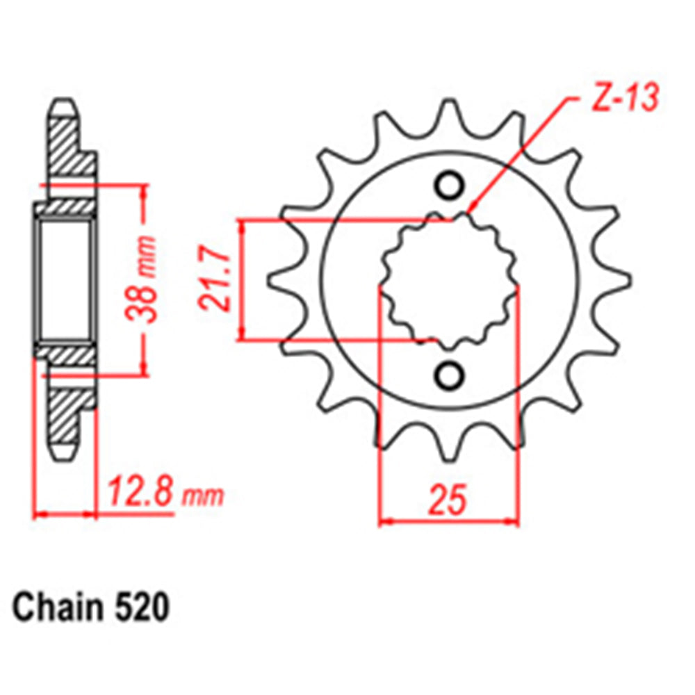 Front Sprocket With Rubber Cush 16T 520P