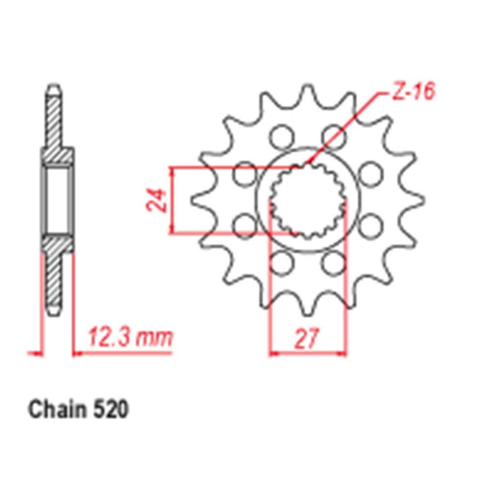 Front Sprocket SUZUKI 520*