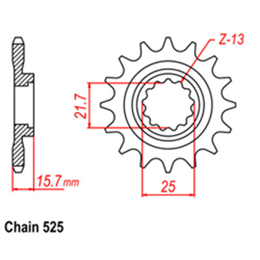 Front Sprocket KAWASAKI 525