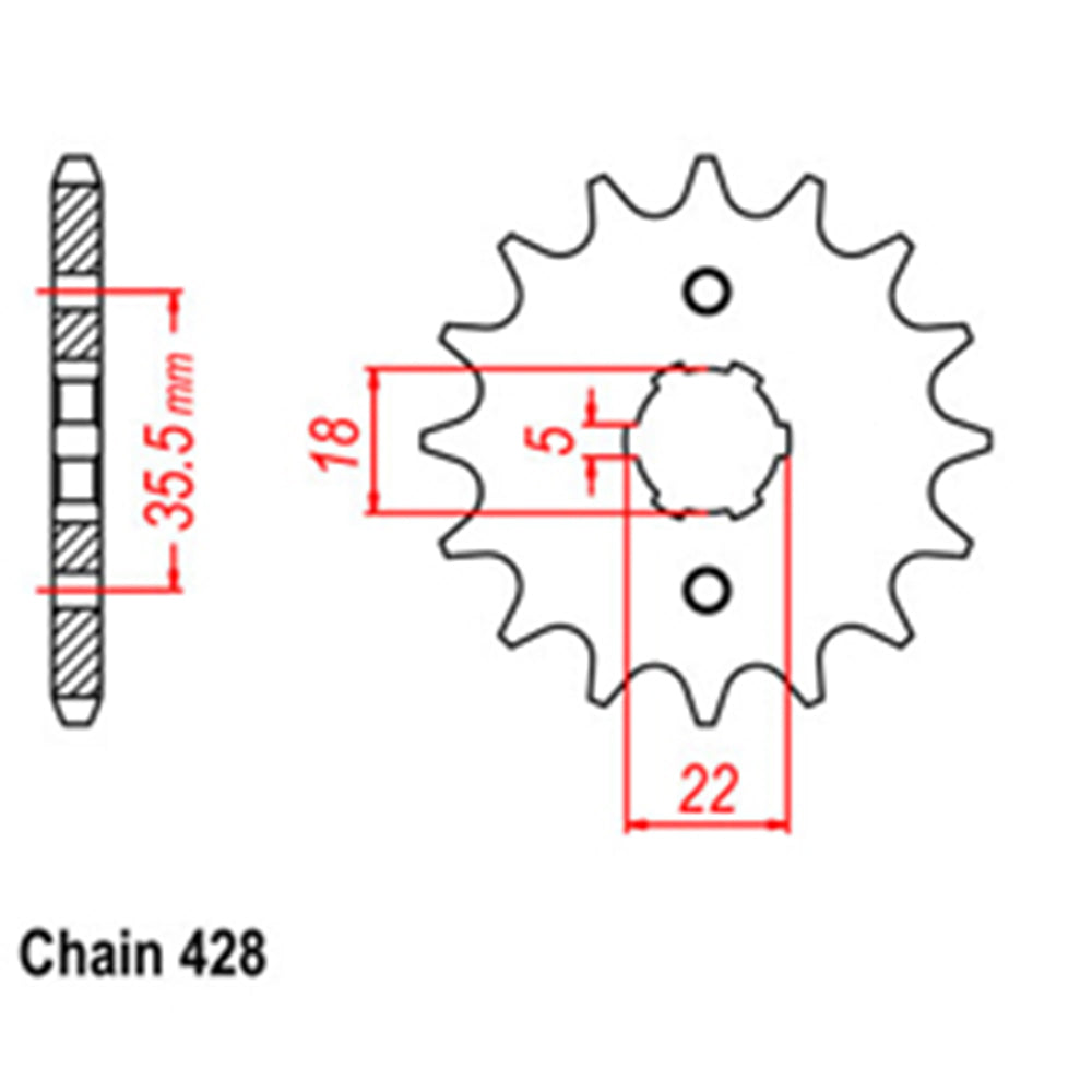 Front Sprocket YAMAHA 428