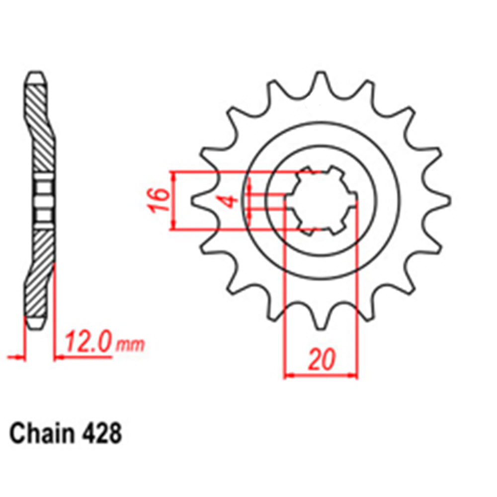 Front Sprocket YAMAHA 428