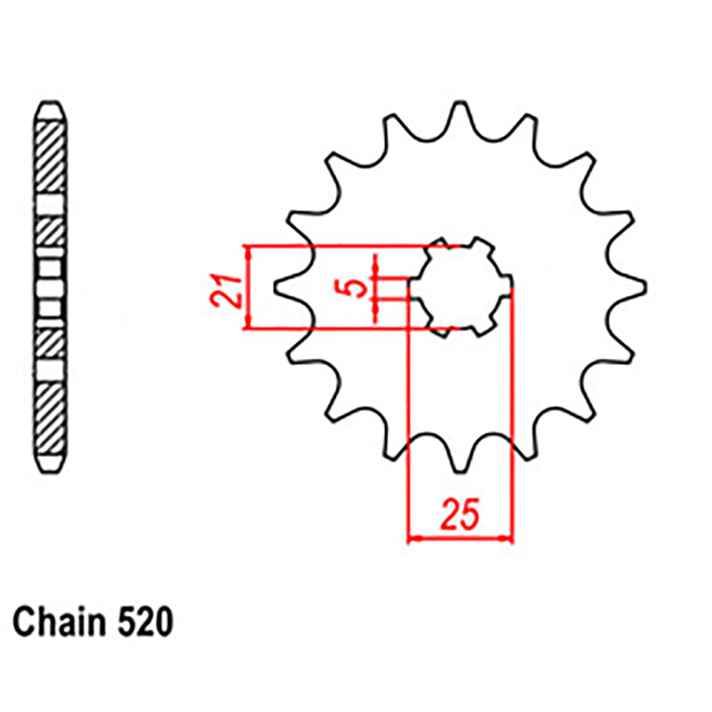 Front Sprocket YAM/KAW/SUZ 520