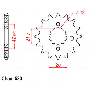 Front Sprocket With Rubber Cush 16T 530P