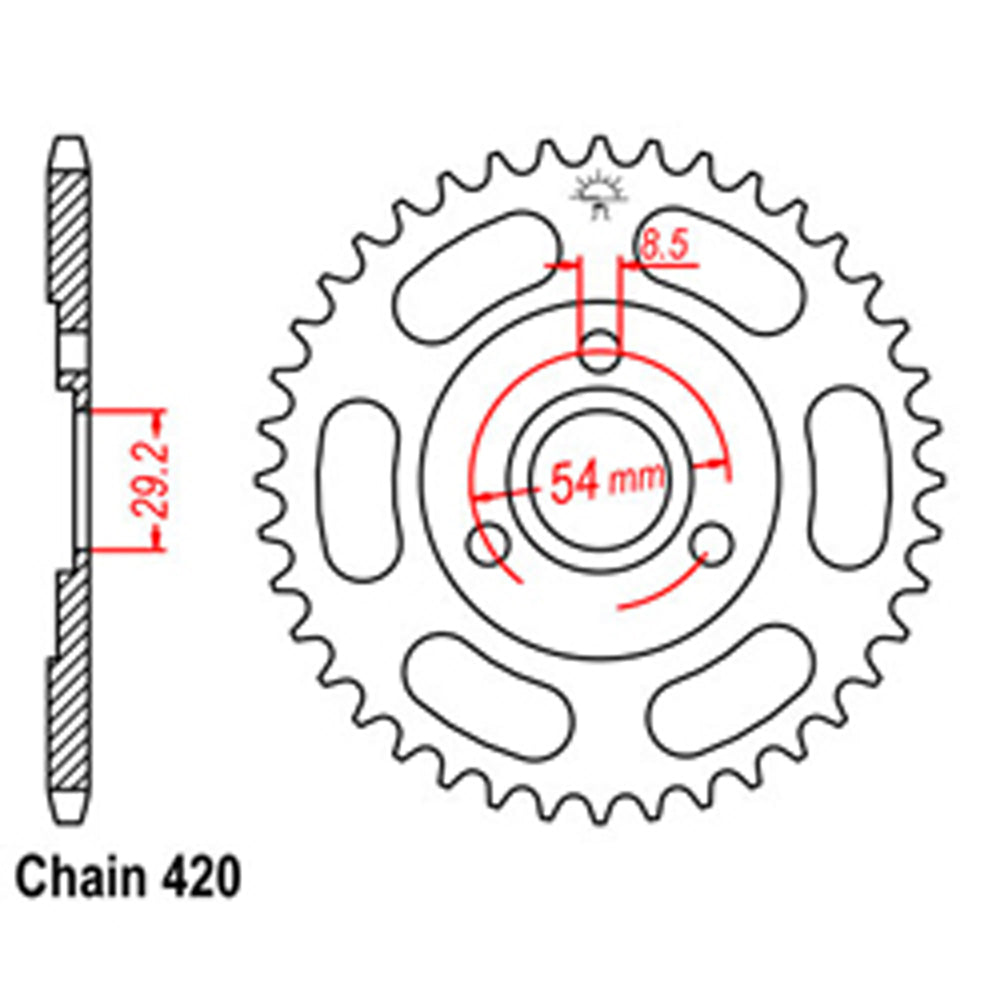 Rear Sprocket HONDA 420*