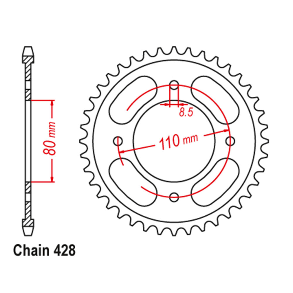 Rear Sprocket HONDA 428