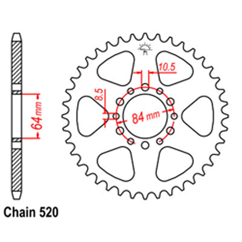 Rear Sprocket SUZUKI 520
