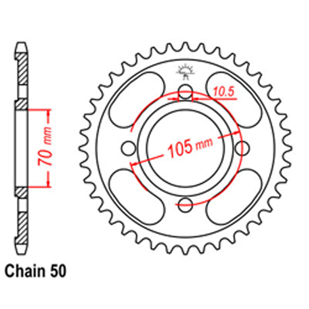Rear Sprocket HONDA 530