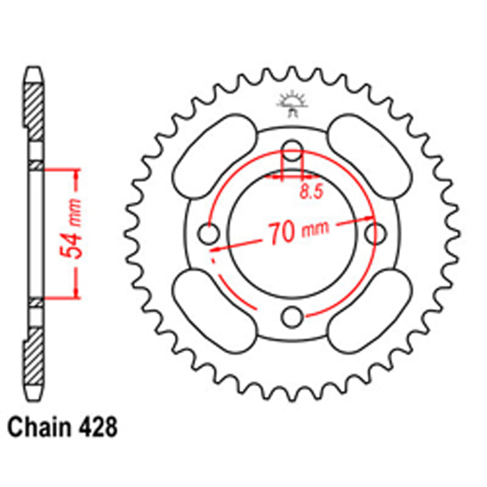 Rear Sprocket HONDA 428