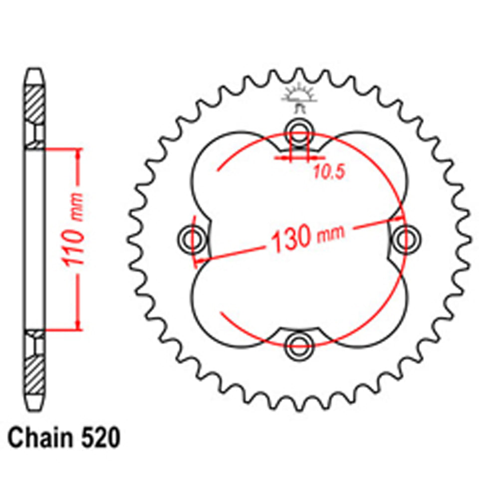 Rear Sprocket HONDA 520