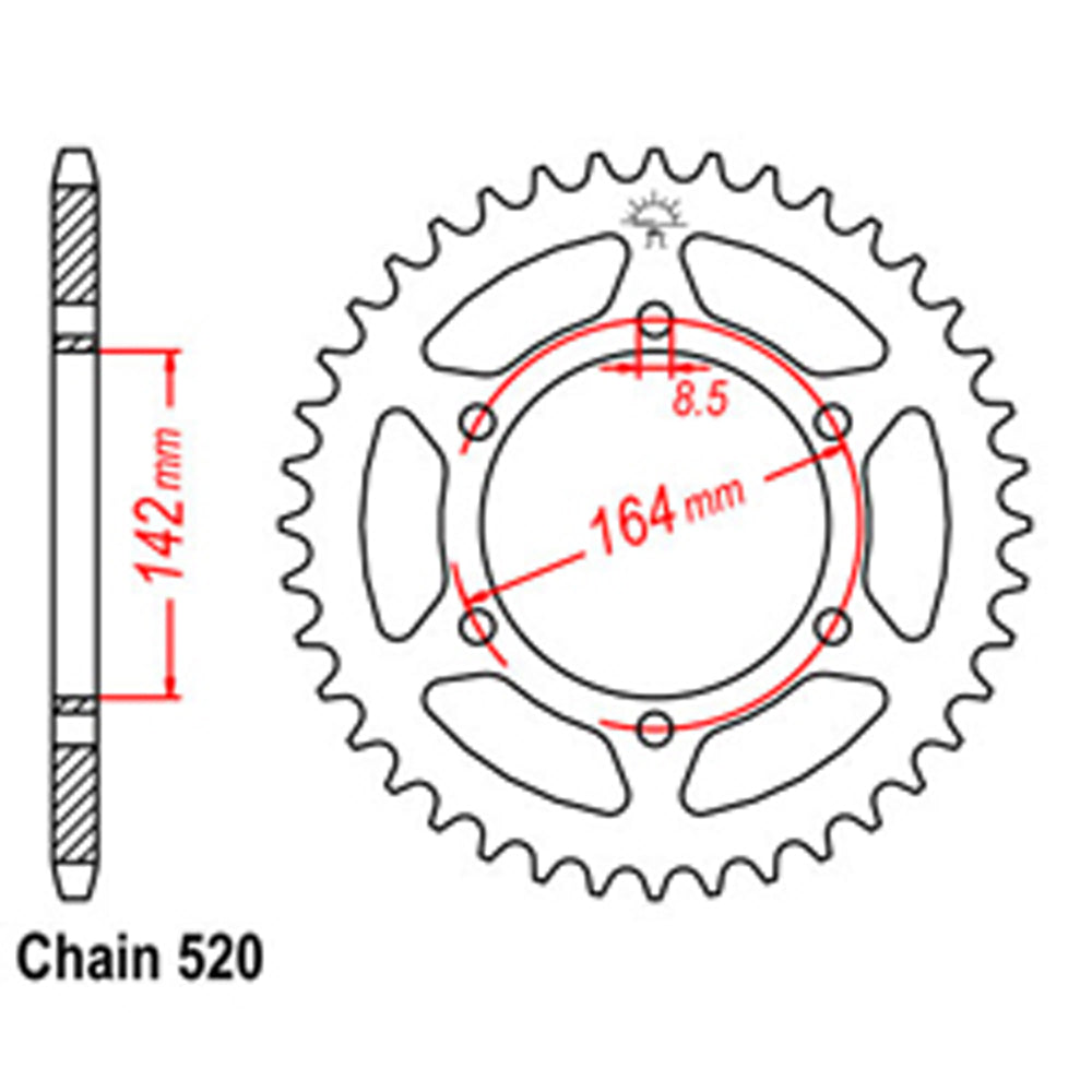 Rear Sprocket HYOSUNG 520