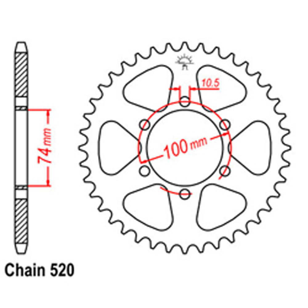 Rear Sprocket HYOSUNG 520