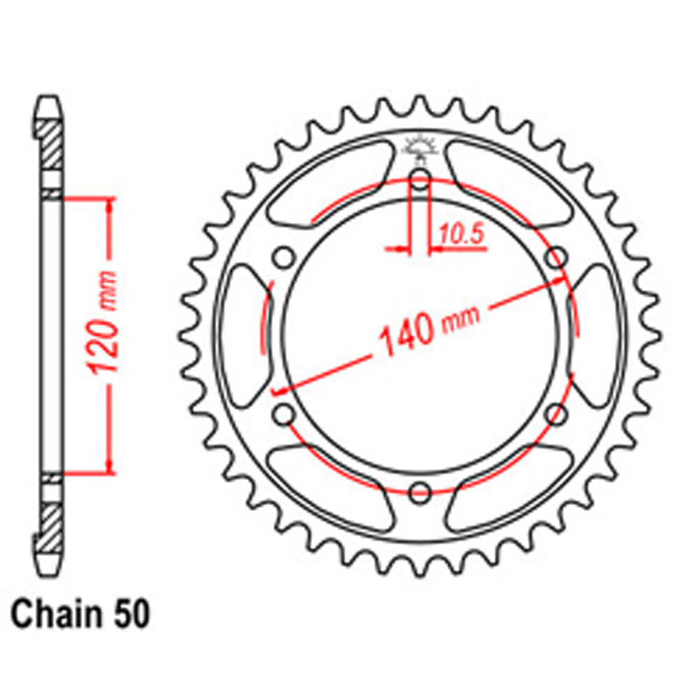 Rear Sprocket SUZUKI KAWASAKI 530