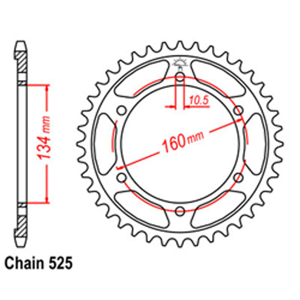 Rear Sprocket HONDA 525