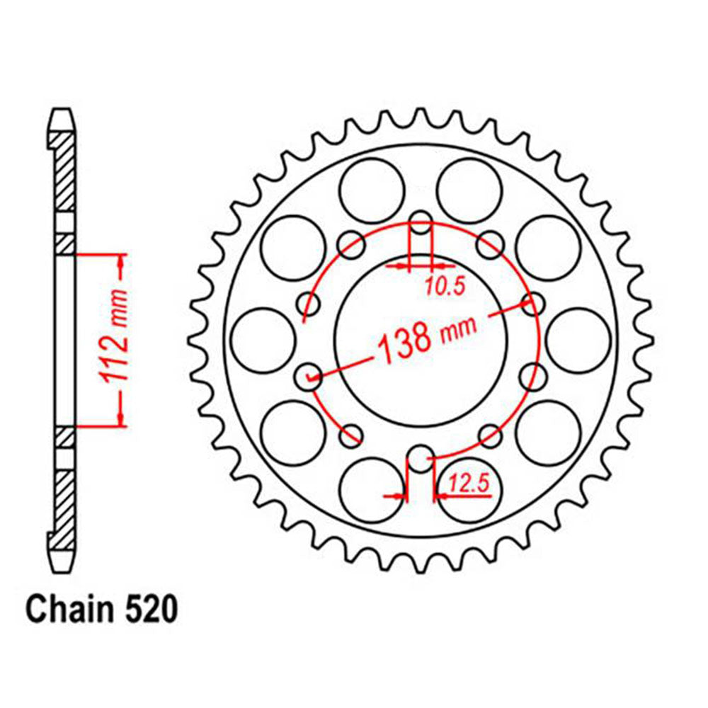Rear Sprocket HONDA 520