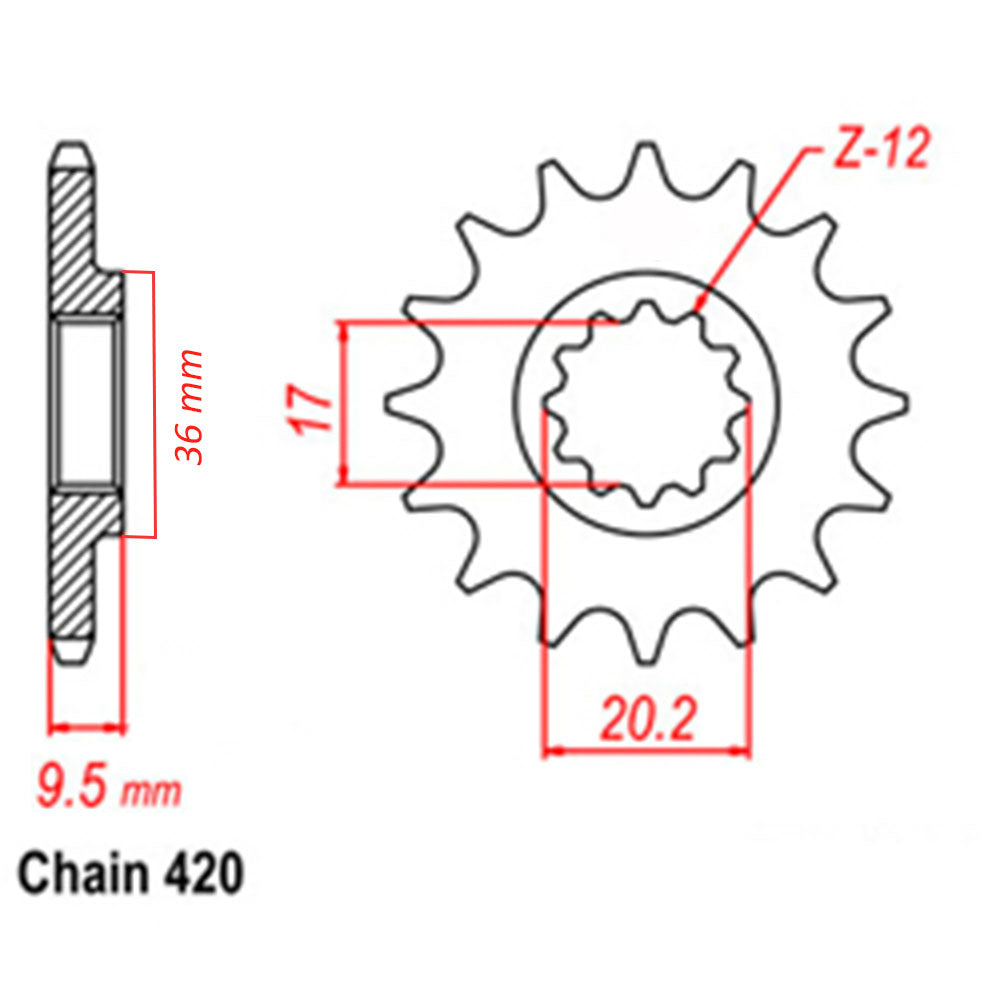 Front Sprocket KTM 420