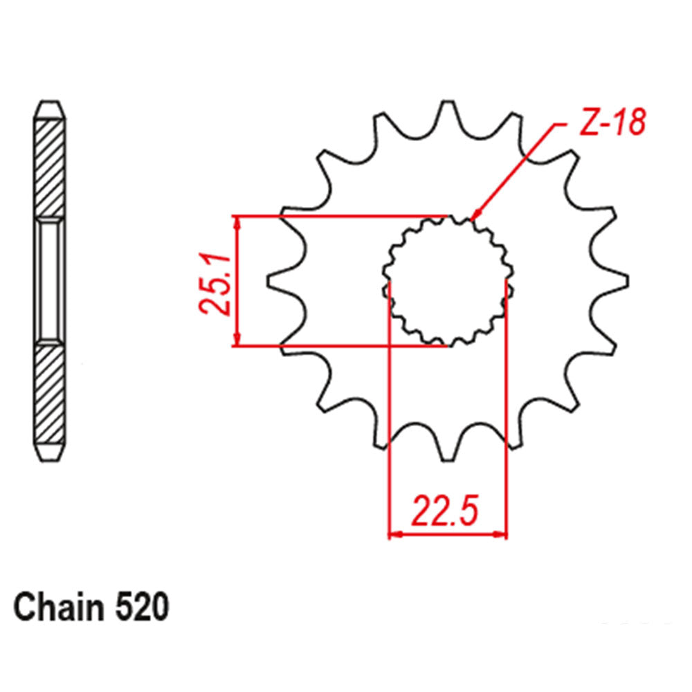 Front Sprocket TRIUMPH 520