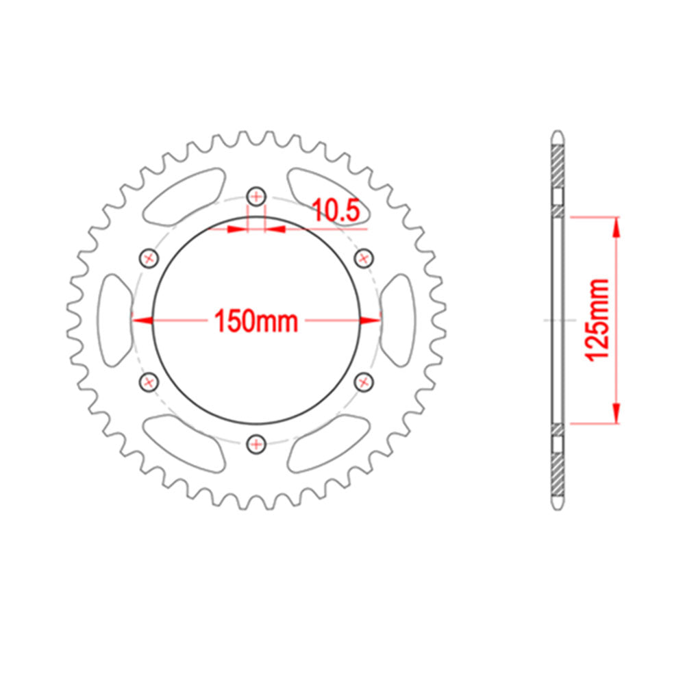 Rear Sprocket Steel BENELLI 525