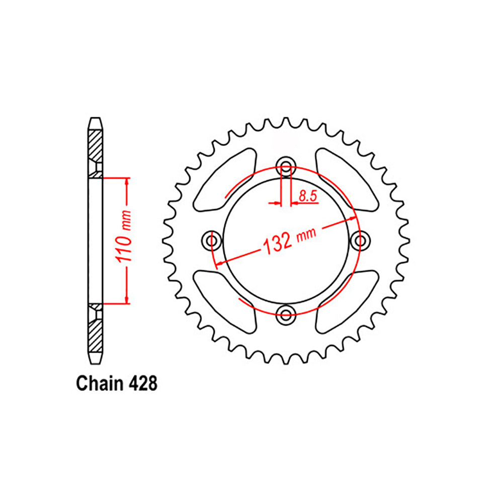 Rear Sprocket KTM 428