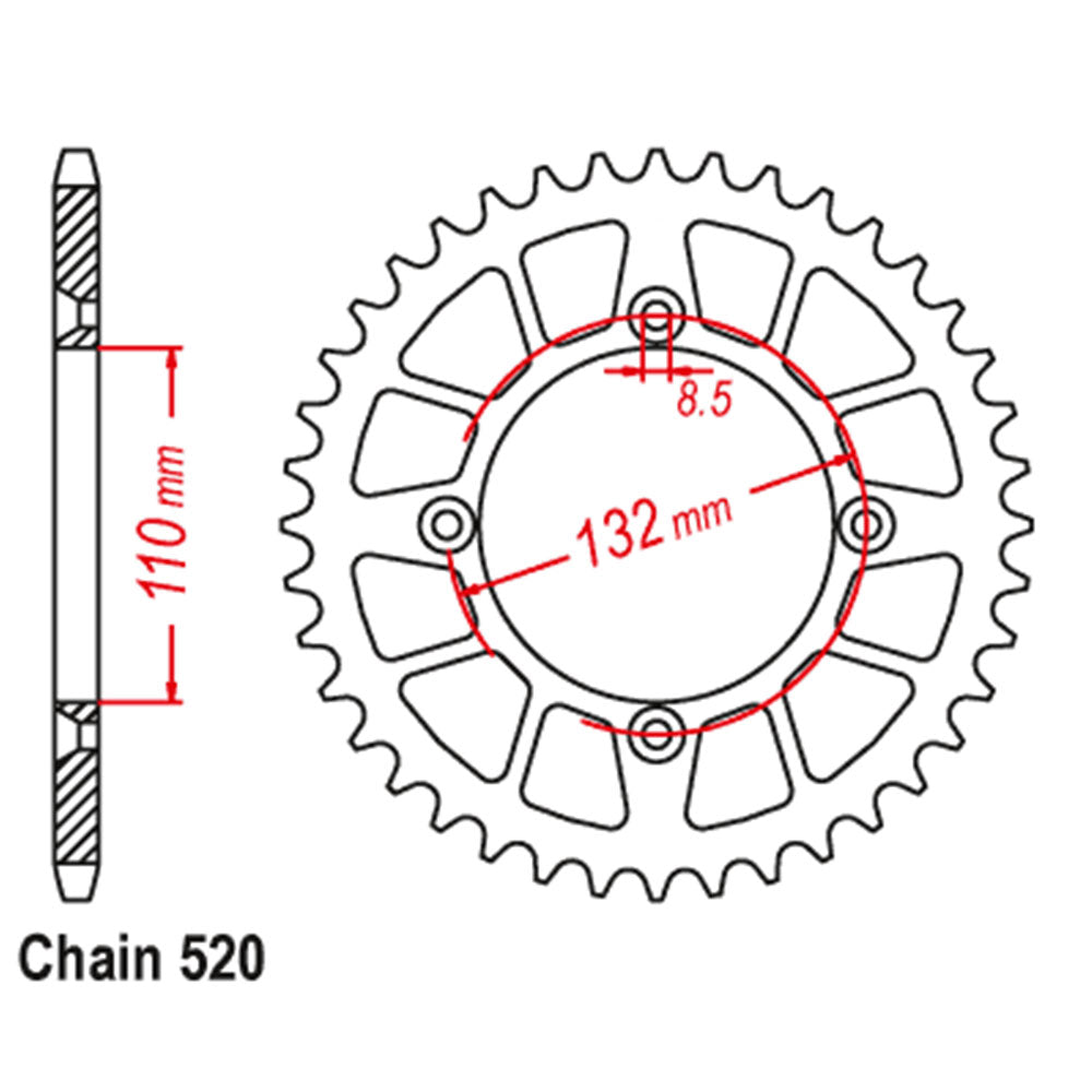 Rear Sprocket KTM 520