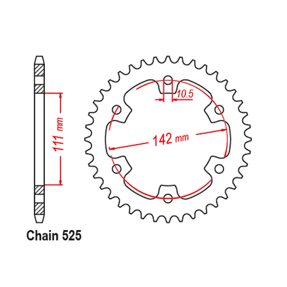 Rear Sprocket ROYAL ENFIELD 525