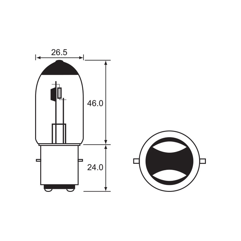 Bulb 6V 25/25W 2 Pin Halogen (1)*