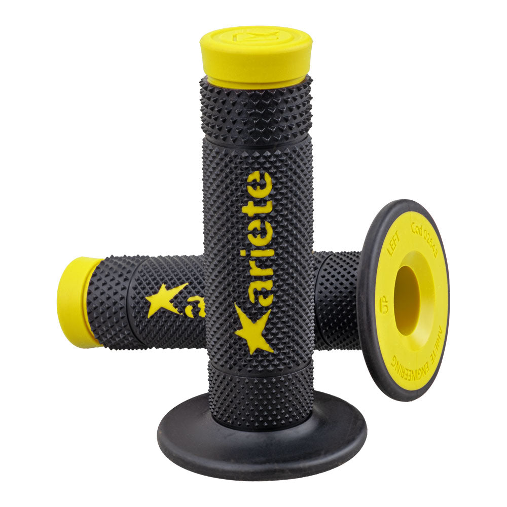 ARIETE MX Grips - Vulcan - Dual Compound - Black/Yellow