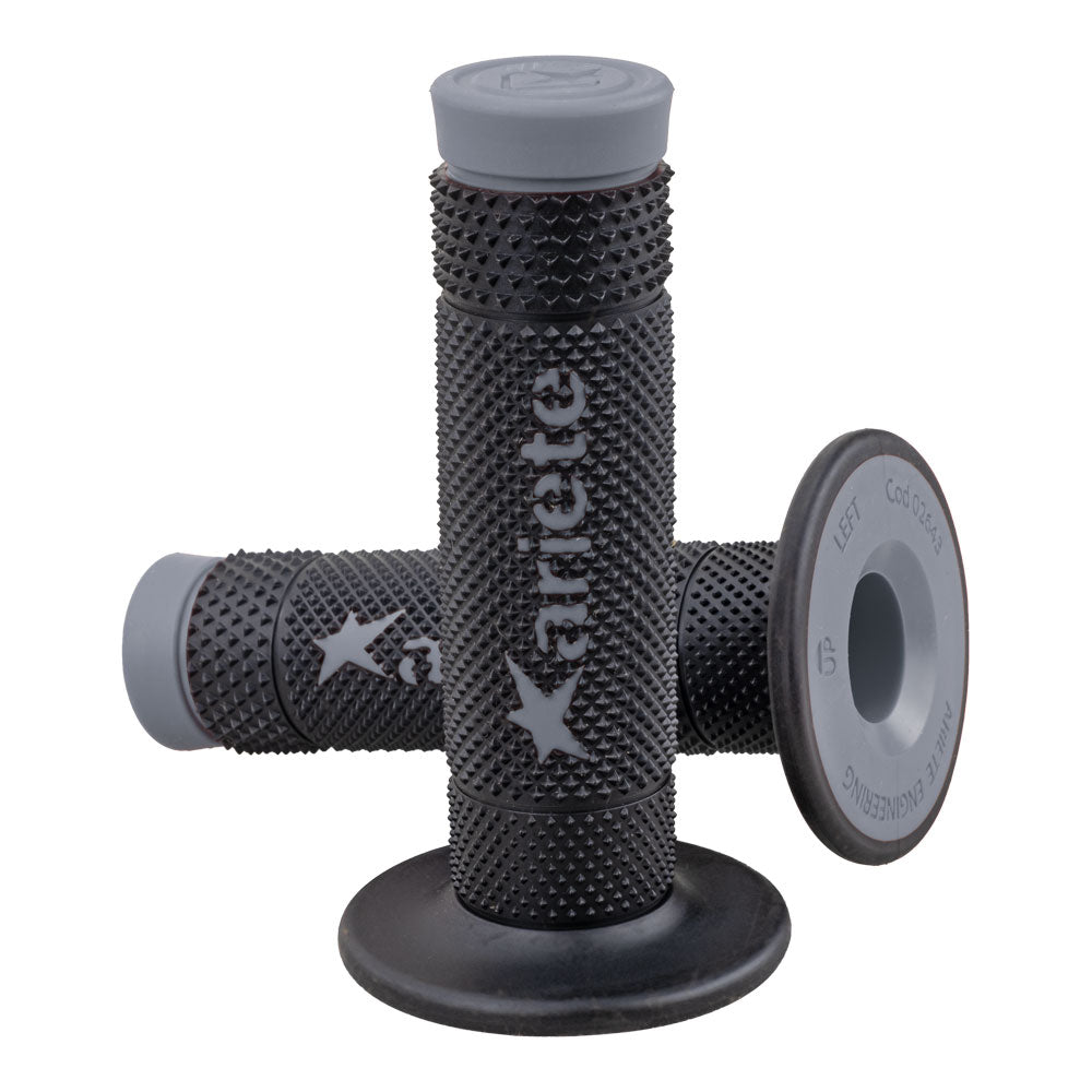ARIETE MX Grips - Vulcan - Dual Compound - Black/Grey