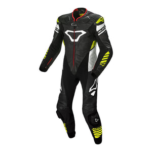 MACNA Suit Tracktix 1pc Black/White/Yellow 54 XL*