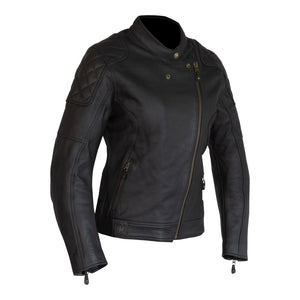 MERLIN Jacket Ladies Bristol Caf‚ D3O Leather Black 14 L