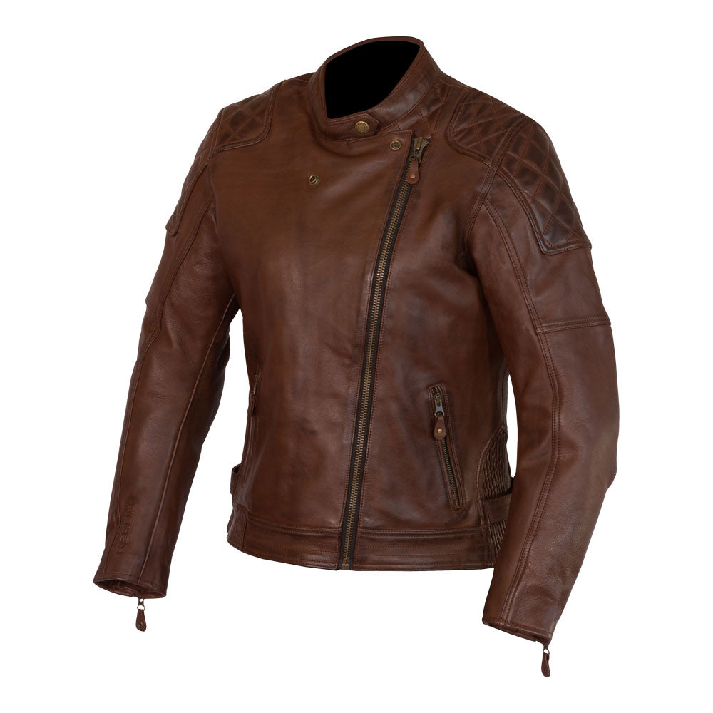 MERLIN Jacket Ladies Bristol Caf‚ D3O Leather Brown 14 L
