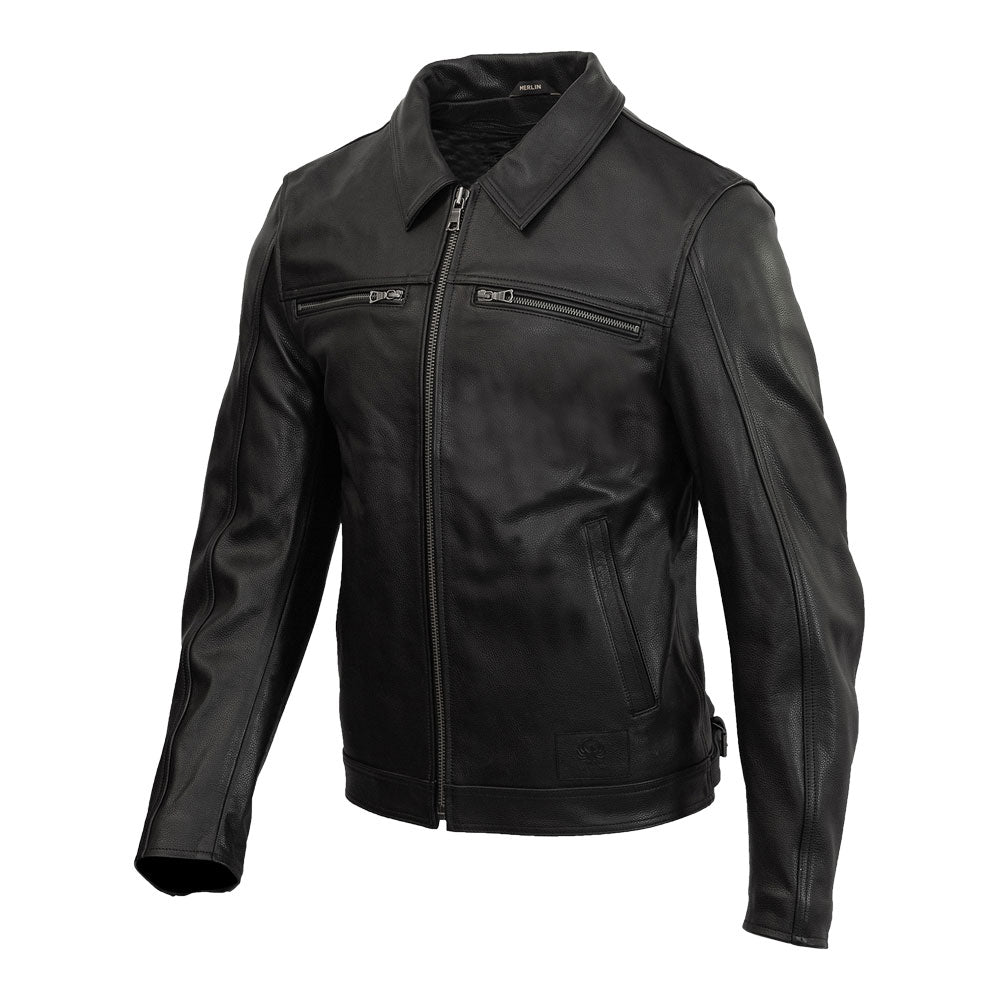 MERLIN Jacket Kingsbury D3O Leather Black 44 XL