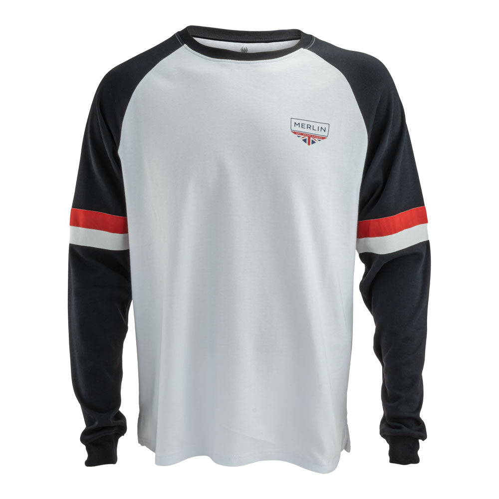 MERLIN T-Shirt L/S Durham White/Black L