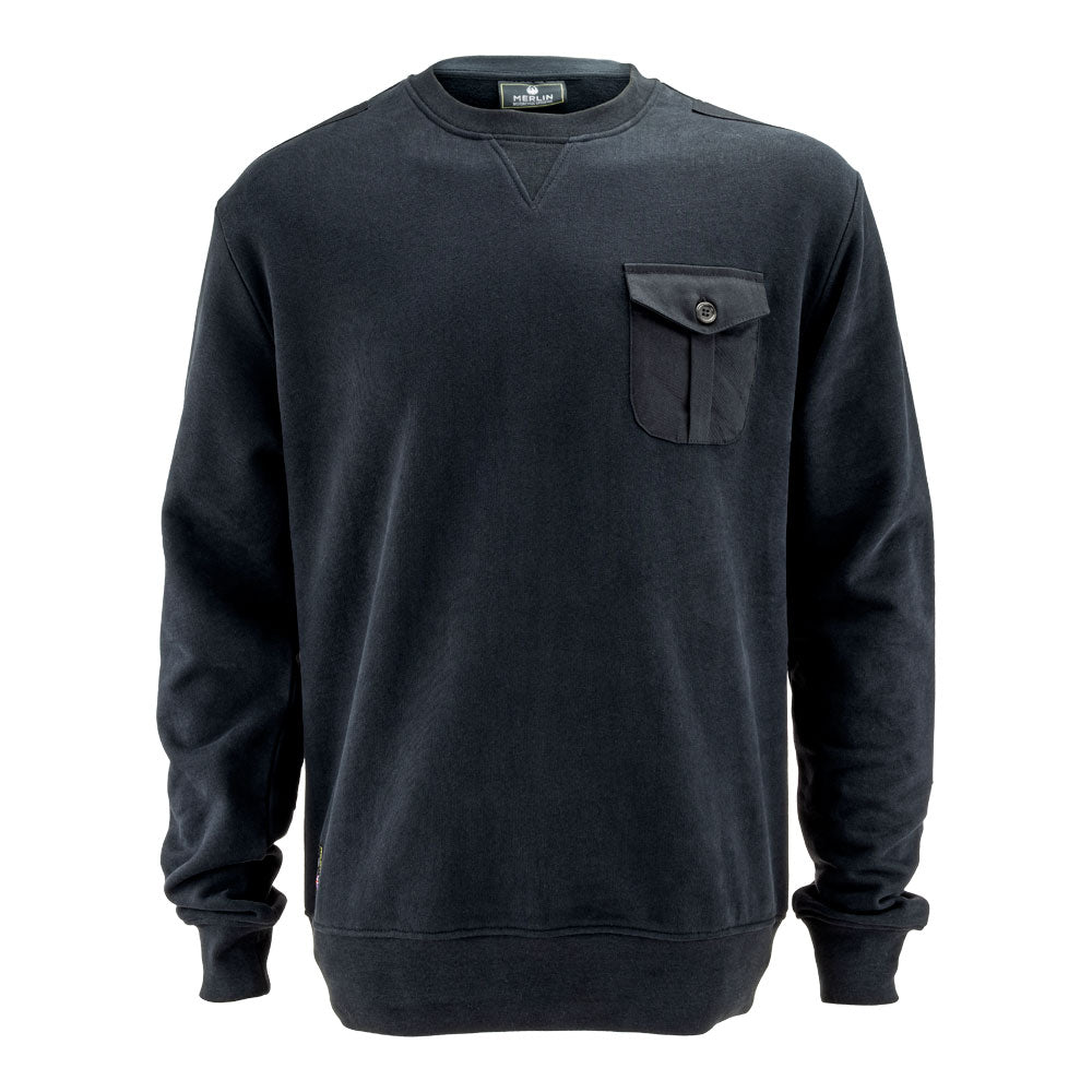 MERLIN Sweatshirt L/S Hagley Black 2XL*
