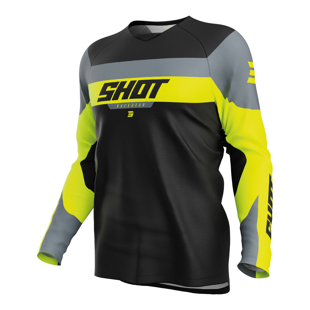 SHOT Kids Jersey Draw League Neon Yellow 12/13*
