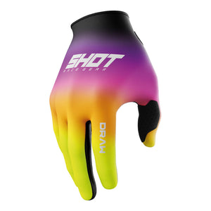 SHOT Kids Gloves Draw Shade Pink/Neon Yellow 12/13