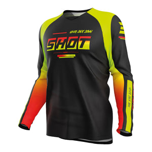 SHOT Kids Jersey Draw Block Neon Yellow 12/13