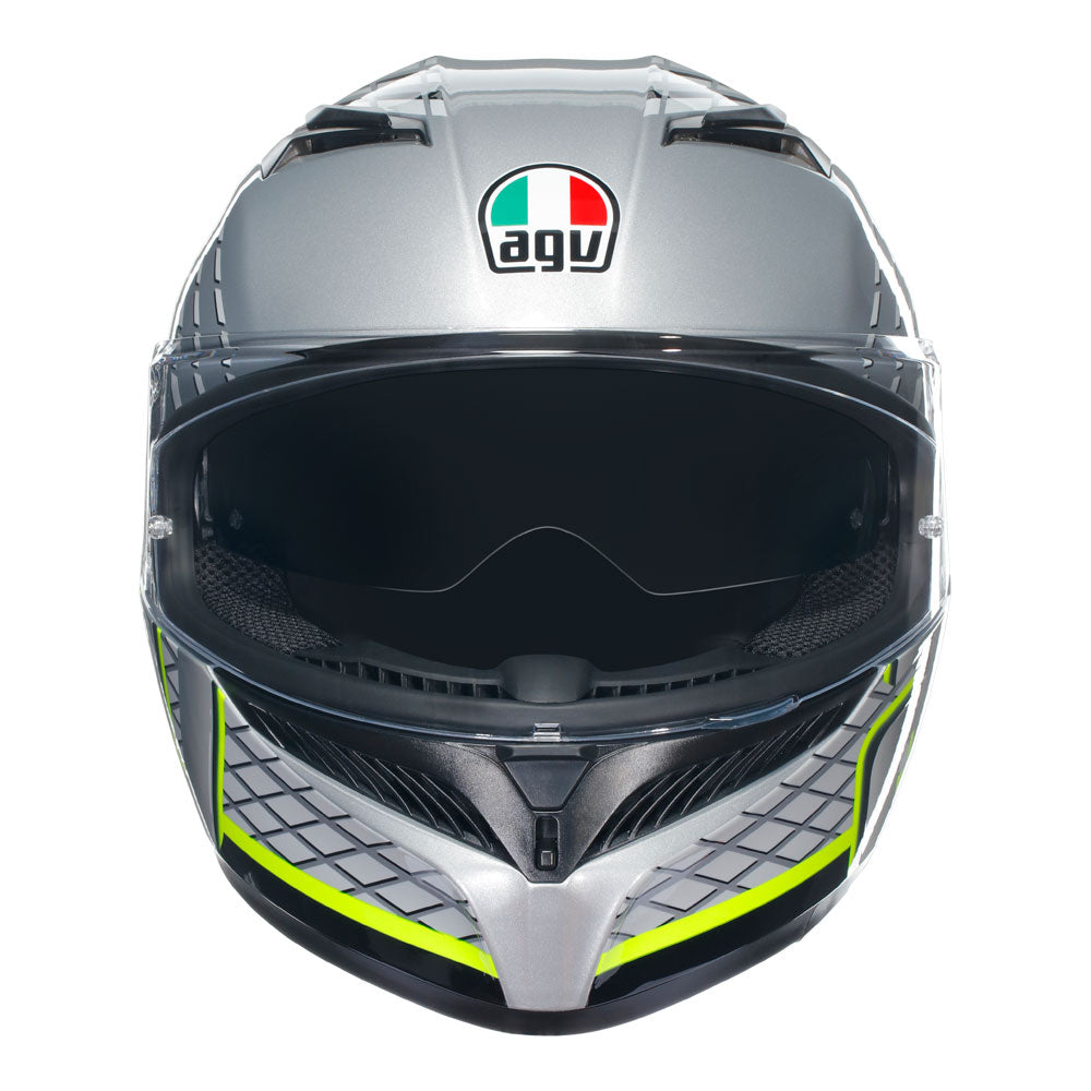 AGV K3 Fortify Grey/Black/Yellow Fluro XL