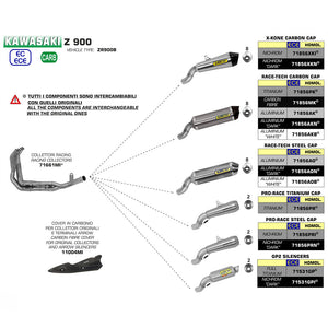 ARROW KAW Silencer Race-Tech Titanium with CF End Cap