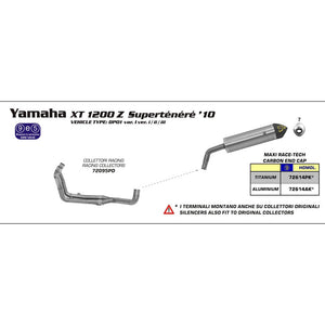 ARROW YAM Silencer Maxi Race-Tech Aluminium with CF End Cap